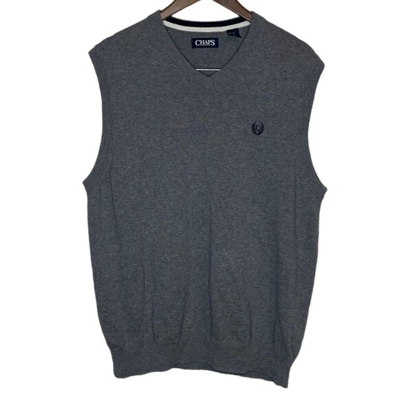 Chaps Gray Vest size Large - Picture 1 of 4